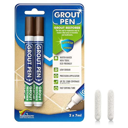 Grout Pen Brown Tile Paint Marker: Waterproof Grout Paint, Tile Grout Colorant and Sealer Pen - N... | Amazon (US)