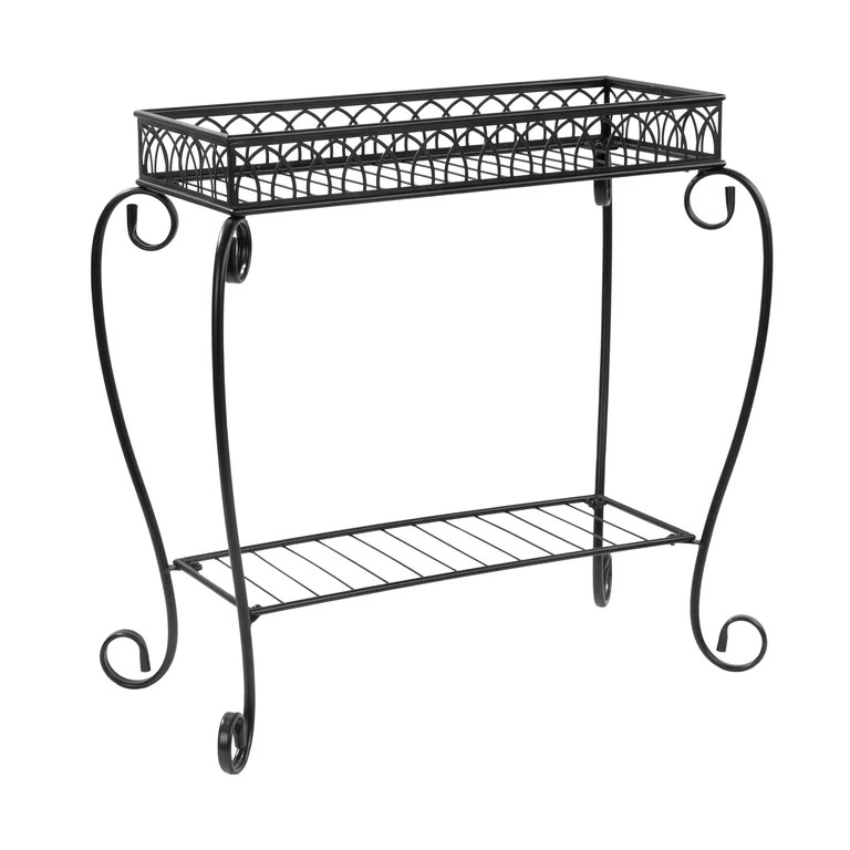Mainstays Traditional 2-Tier Plant Stand, 26" L x 13" W x 26" H | Walmart (US)