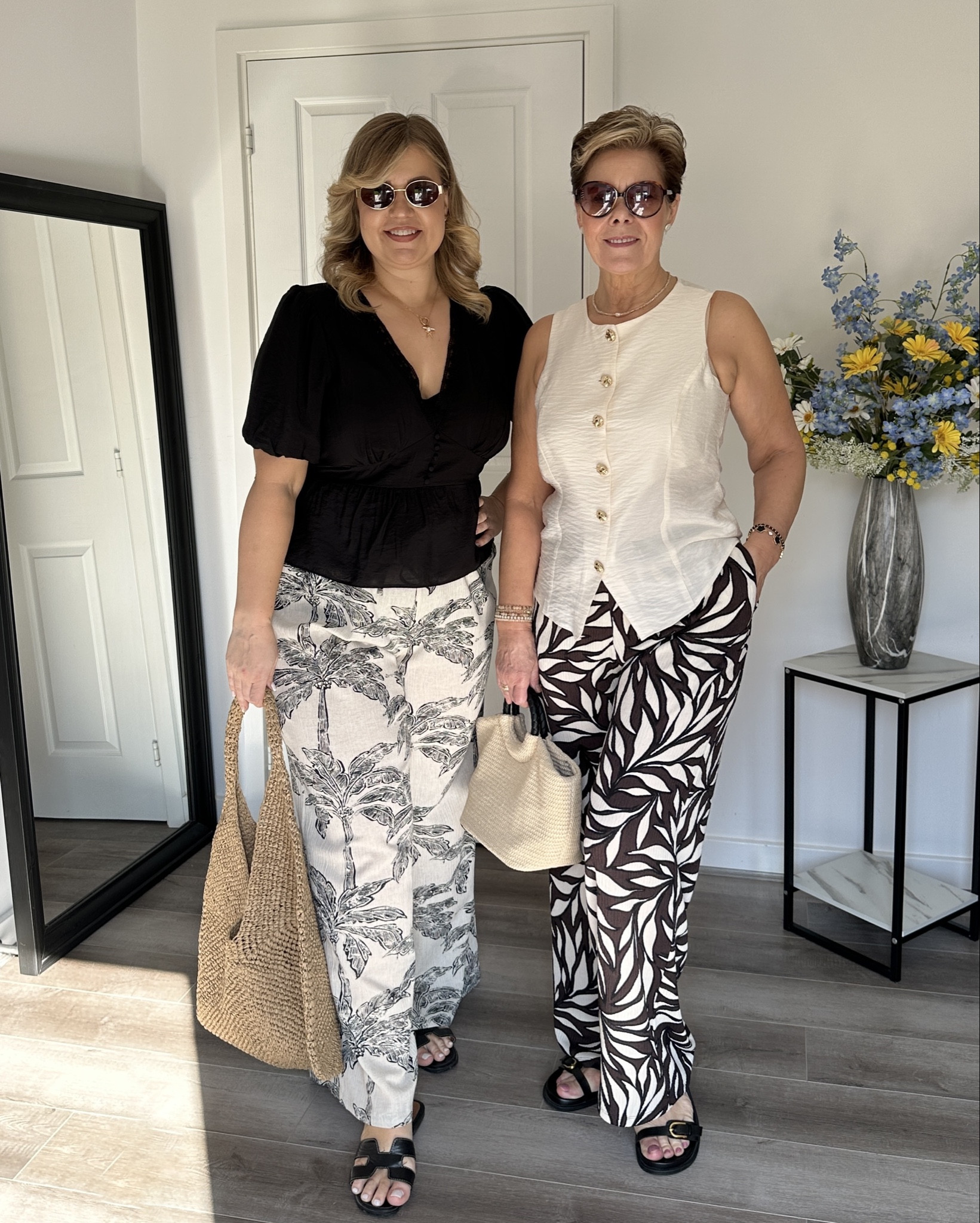 Holiday outfits 

On me 
Trousers size 16
Top size 18
Dress size 16

Mum:
Trousers size 10
Waistcoat size 12
Trousers size 10
Knitted vest size 14

#LTKuk #LTKstyletip