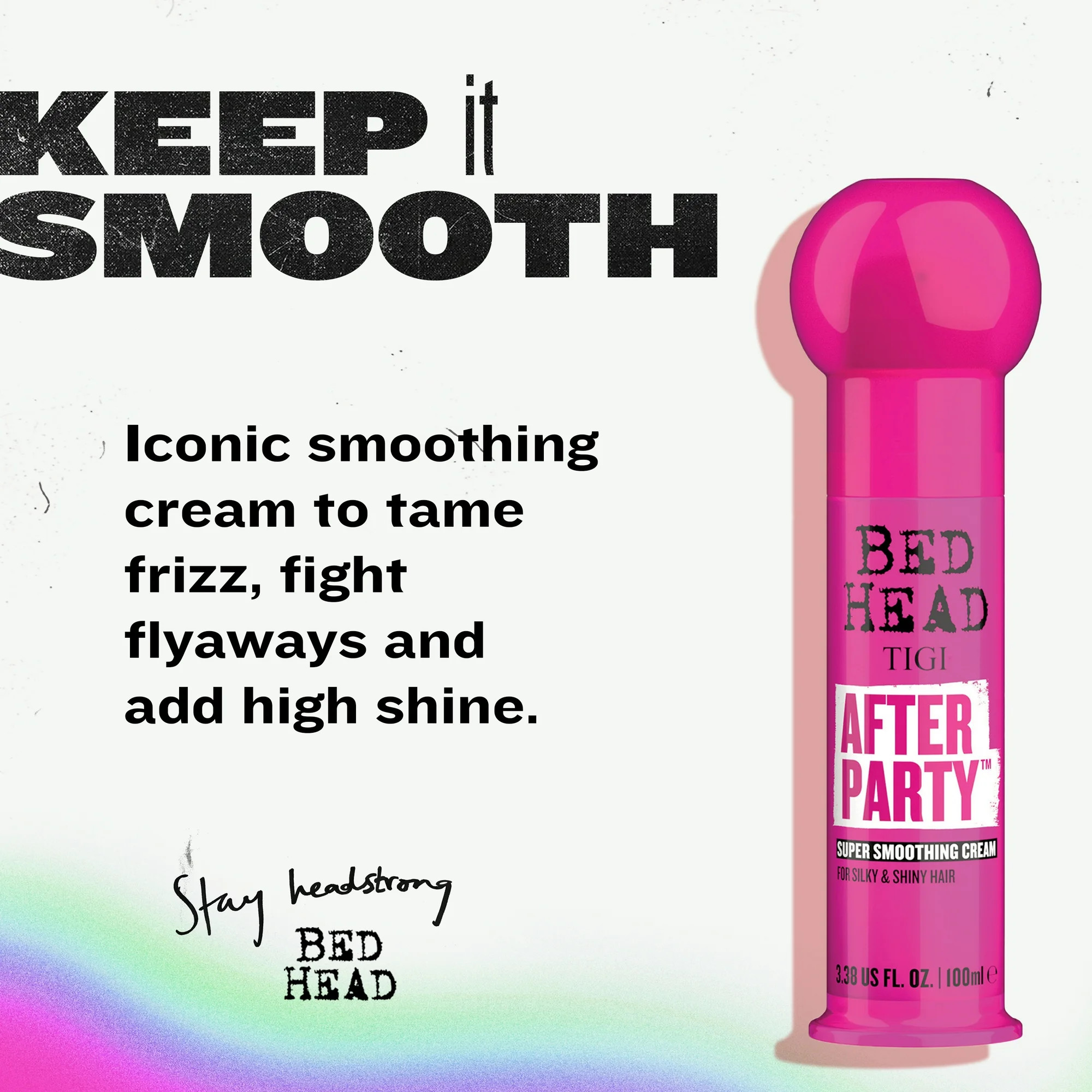 Bed Head by TIGI After Party Super Smoothing Cream for Frizzy and Dull Hair, 3.38 fl oz​ | Walmart (US)
