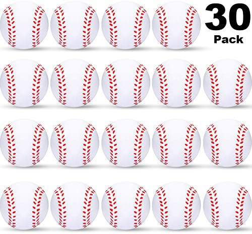30 Pack Baseball Stress Ball, Mini Foam Sports Ball, Foam Sports Ball for School Carnival Reward,... | Amazon (US)