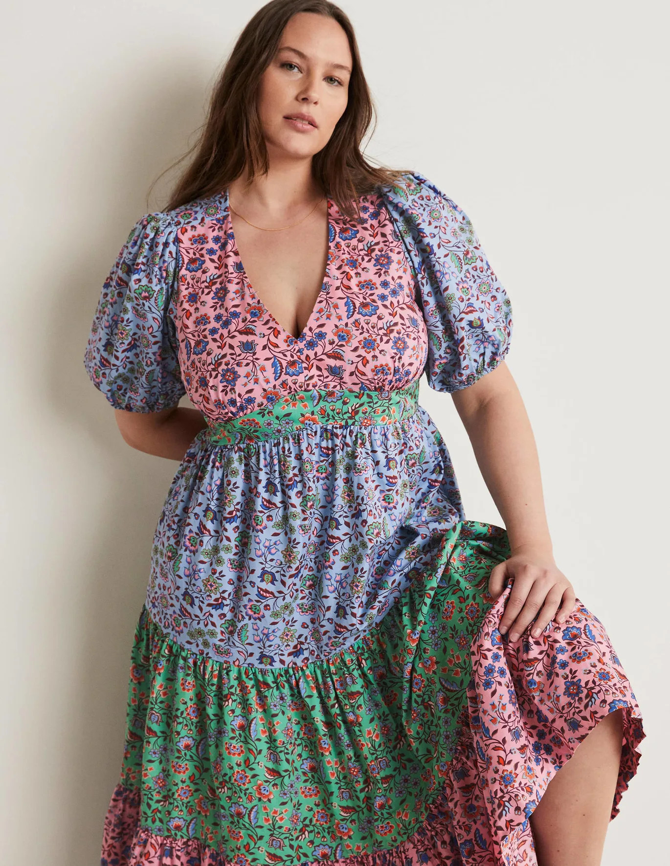 Puff Sleeve Tiered Midi Dress | Boden (US)