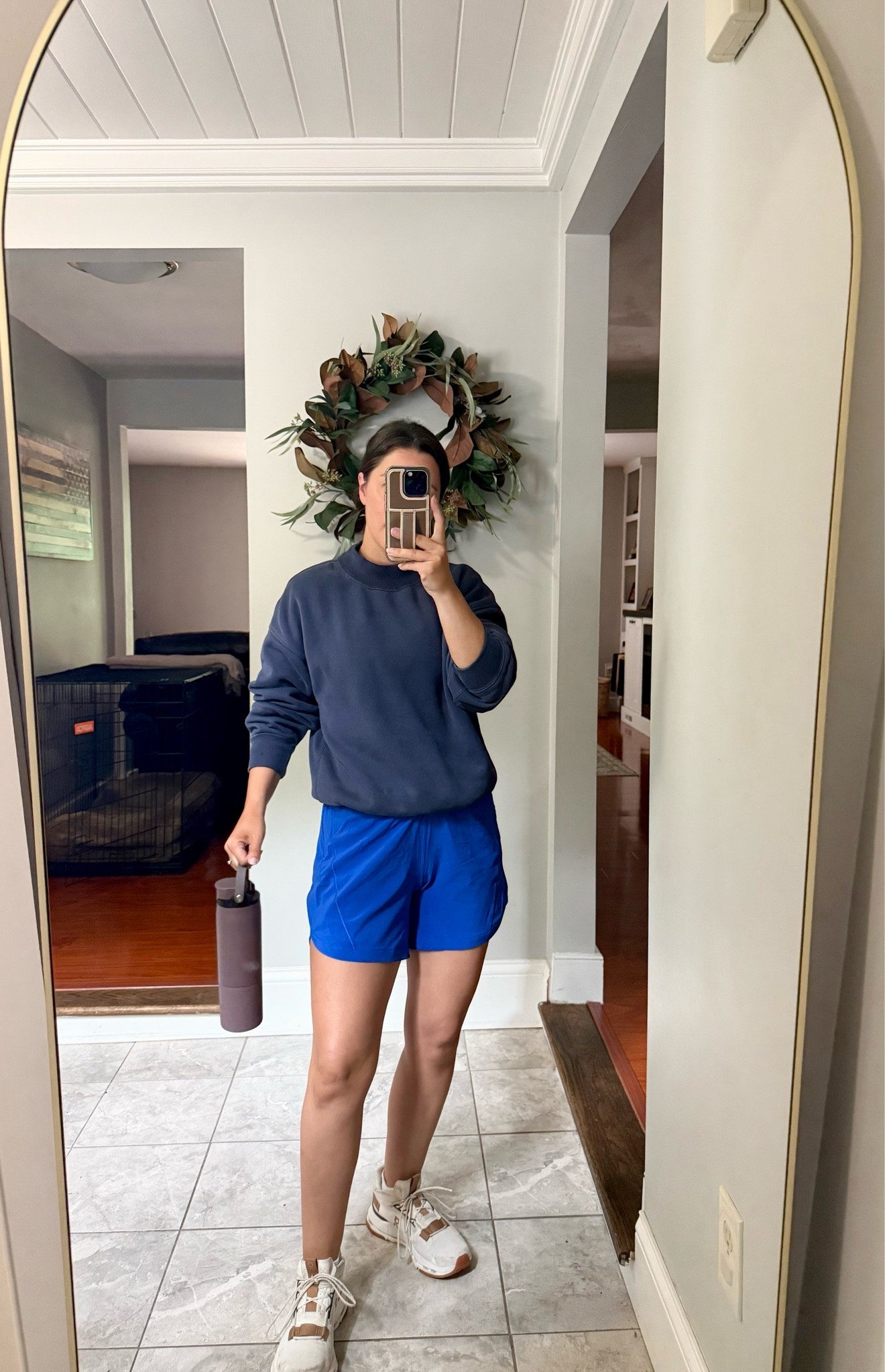 Size xs sweatshirt, 4 shorts, sneakers are true to size. For reference I am: 5ft, 115lbs. 

Activewear
Athletic shorts
Casual outfit
Summer outfit 
Petite outfits

#LTKPetite #LTKActive #LTKSeasonal