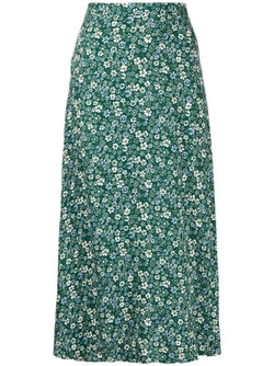 Click for more info about Reformation Bea floral-print Midi Skirt - Farfetch