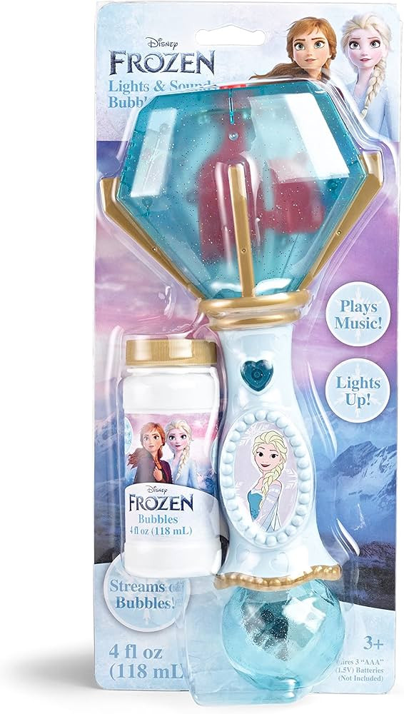 Little Kids Disney Frozen Elsa Light and Sound Musical Bubble Wand, Includes Bubble Solution (205... | Amazon (US)