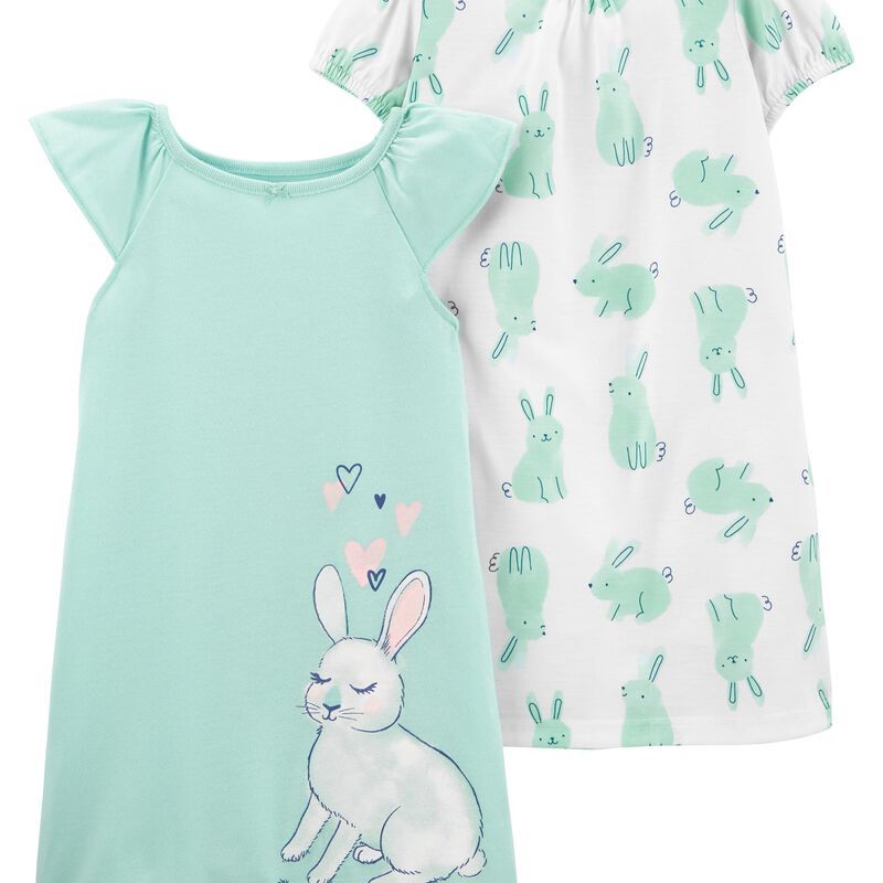 2-Pack Bunny Nightgowns | Carter's