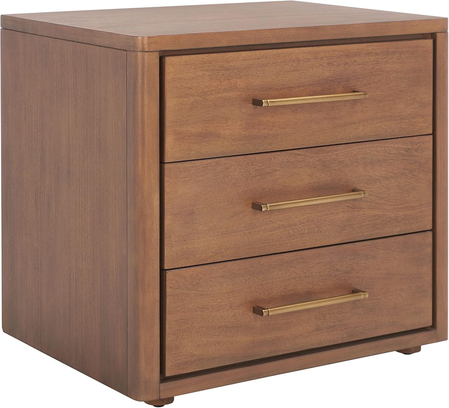 Safavieh Brown (Fully Assembled) Couture Home Collection Rosey 3-Drawer Wood Nightstand | Amazon (US)