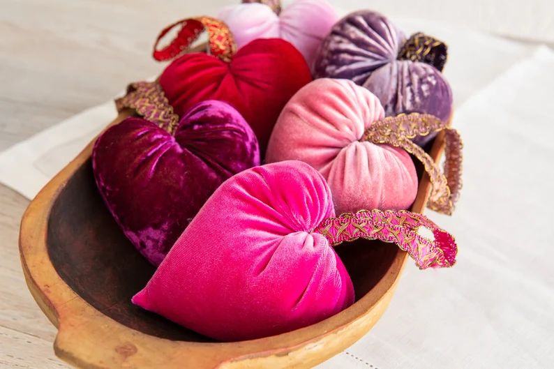 Velvet Heart, Available in 12 Colors, Handmade Mother's Day Gift, Gift for Her, Gift for Mom, Wed... | Etsy (US)
