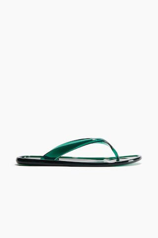 H & M - Jelly Flip-Flops - Dark Green | H&M (US + CA)