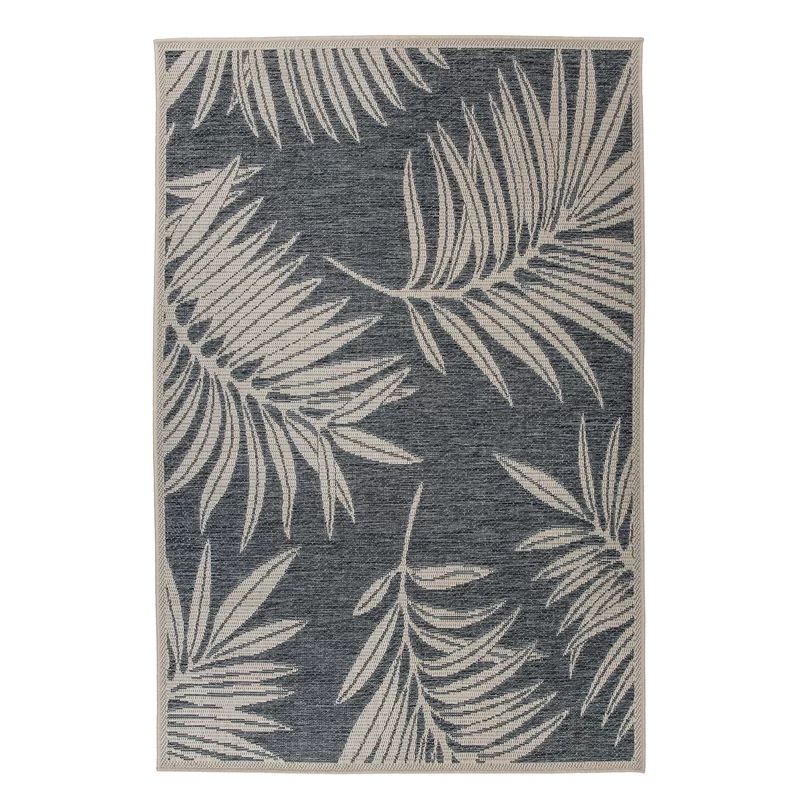 Dowd Machine Woven / Power Loomed Blue/Gray/Ivory Indoor/Outdoor Rug | Wayfair North America