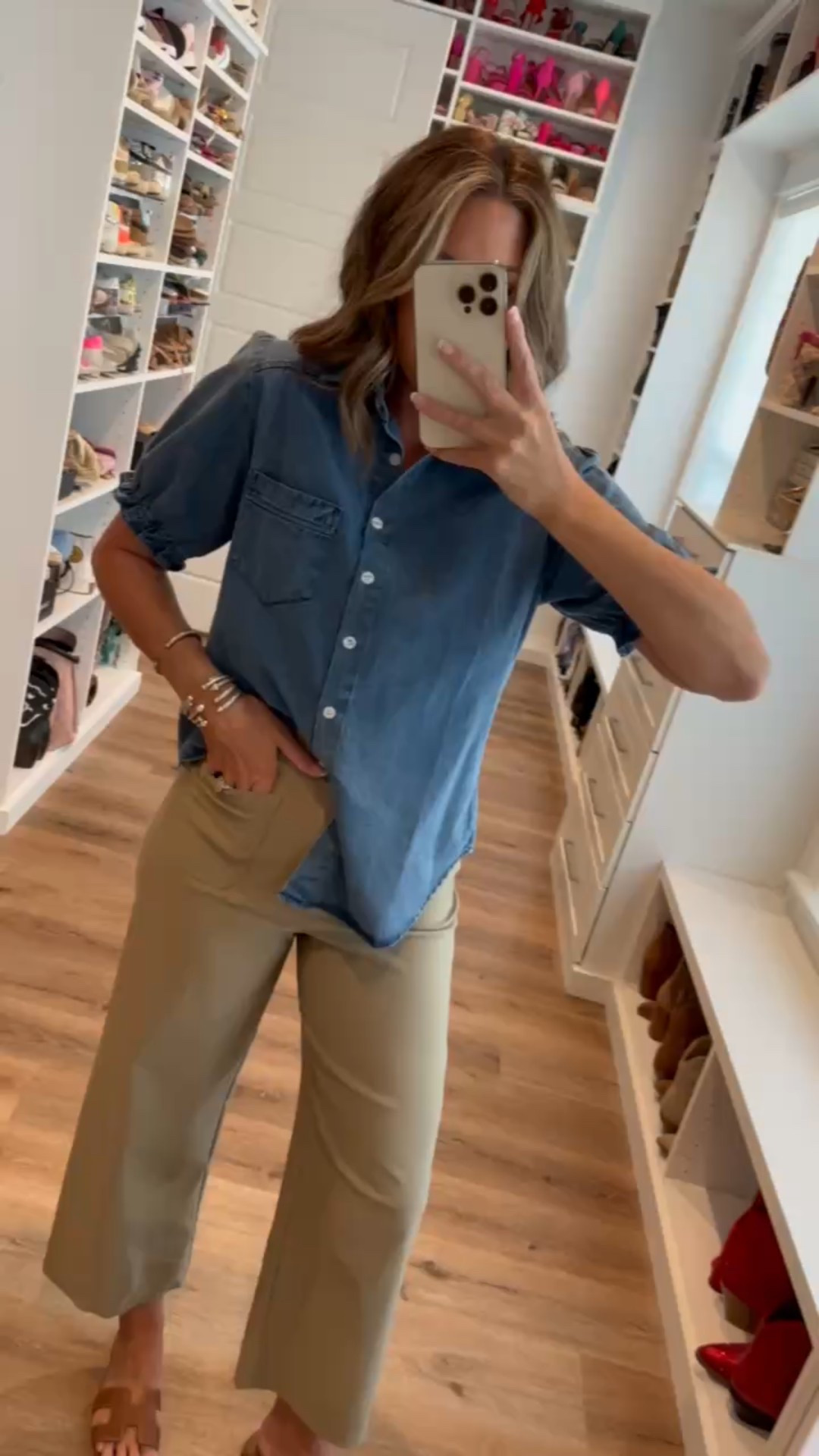 Chic and classic summer work wear in neutral tones—all from Amazon. I love a polished piece that looks professional but can also transition into happy hour! In a medium denim blouse, size 28 wide leg pants and sandals - fits tts. Shop dandy, neutral, classic, work outfit, old money, timeless, closet staple, teacher outfits

#LTKWorkwear #LTKStyleTip #LTKFindsUnder50