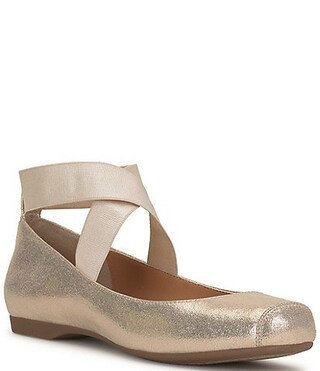 Mandalaye Metallic Square-Toe Ballet Flats | Dillard's