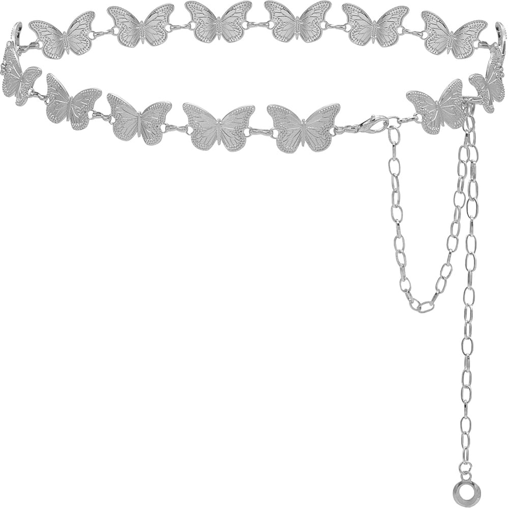 Waist Chain Belts Women Girls Metal Belly Link Adjustable Waist Belt for Jeans and Dress | Amazon (US)