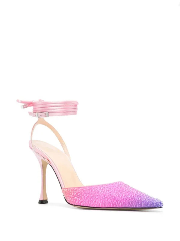 MACH & MACH Galactic 100mm crystal-embellished Pumps - Farfetch | Farfetch Global