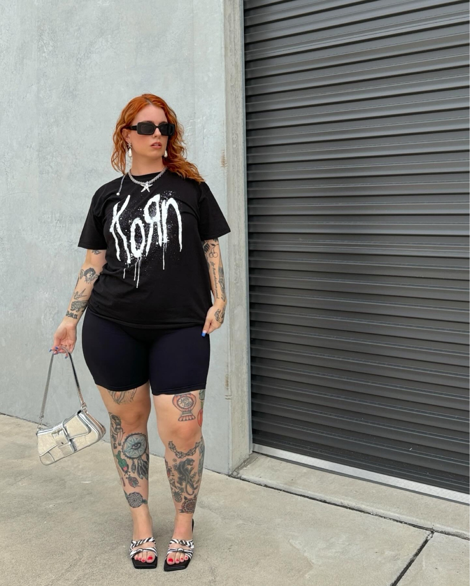 Bike shorts and kitten heels >>> Wearing a 2XL in the shorts. Code: SOPHLEWIS 

#LTKaustralia #LTKplussize #LTKshoecrush