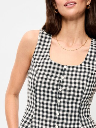 Button-Down Linen Swing Top | Old Navy (US)