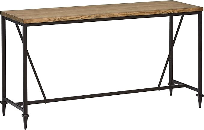 Amazon Brand – Stone & Beam Ariana Rustic Farmhouse Metal Counter-Height Bar Table, 68"W x 36"H... | Amazon (US)