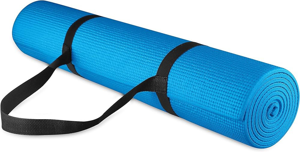 BalanceFrom All Purpose 1/4-Inch High Density Anti-Tear Exercise Yoga Mat with Carrying Strap | Amazon (US)