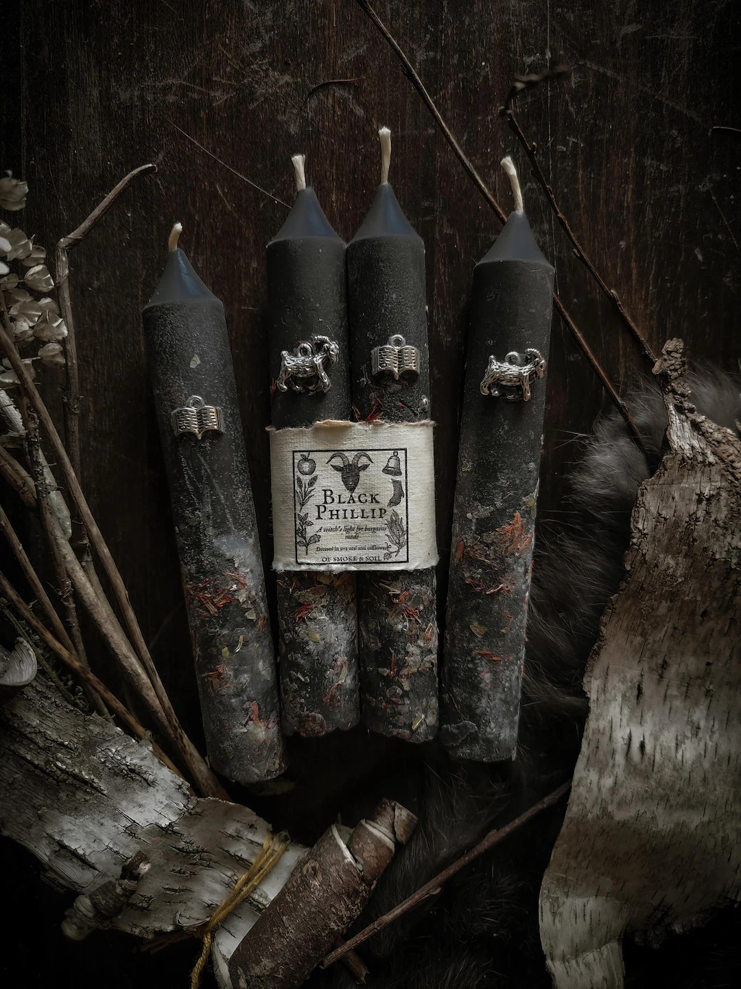 Black Phillip Ritual Taper Candles – Beeswax + Soy Blend for Pact & Protection – the Vvitch-i... | Etsy (US)