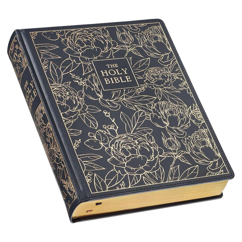 KJV Holy Bible, Large Print Note-taking Bible, Faux Leather Hardcover - King James Version, Navy ... | Amazon (US)