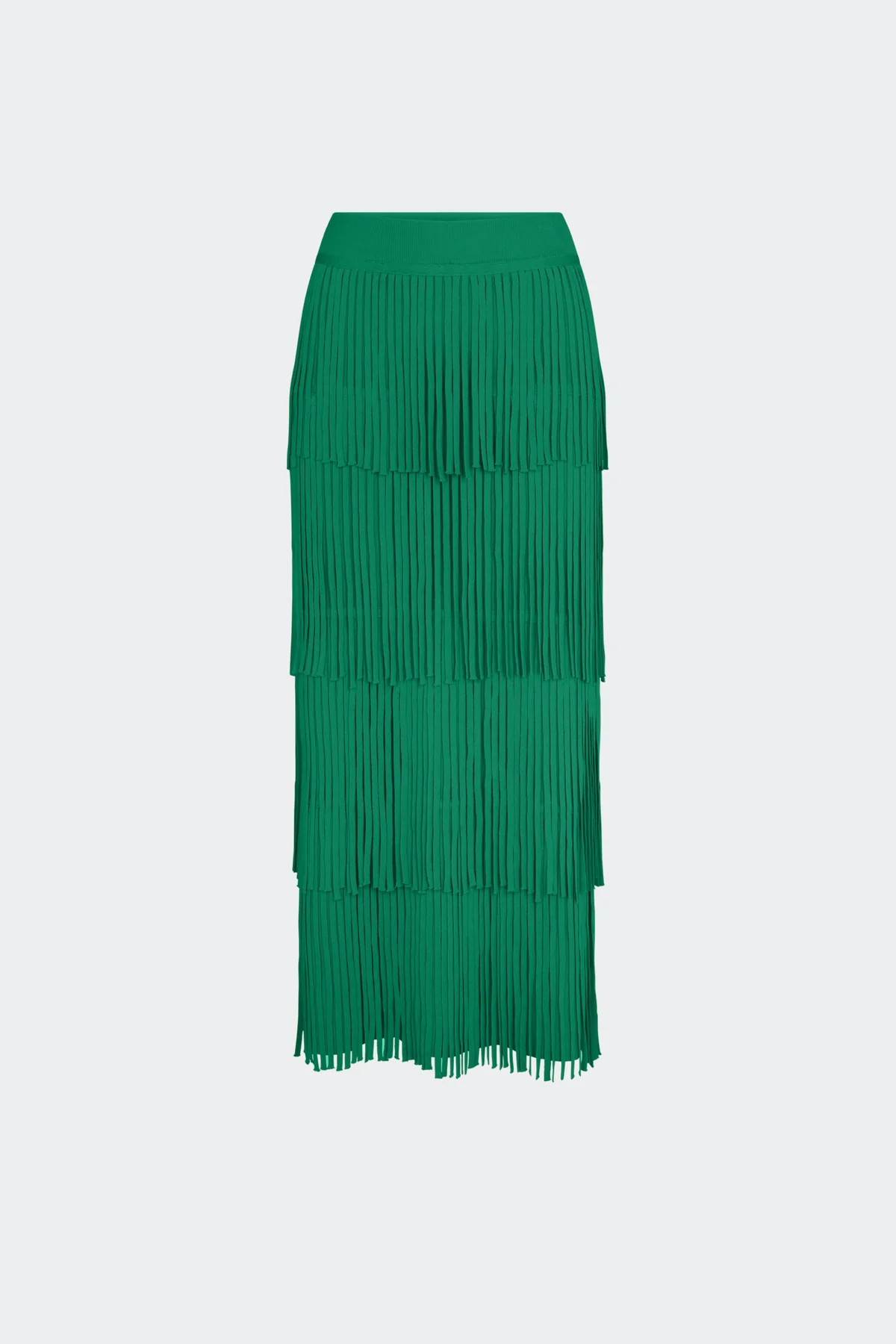 Za
           Knit Fringe Skirt in Jade | Simon Miller