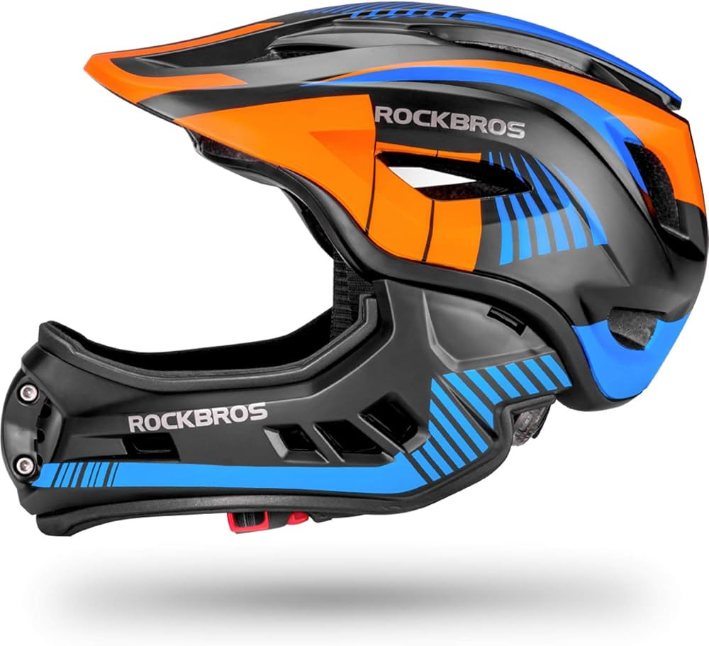 ROCKBROS Kids Full Face Helmet Kids Bike Helmets Lightweight Toddler Mountain Bike Helmet Detacha... | Amazon (US)