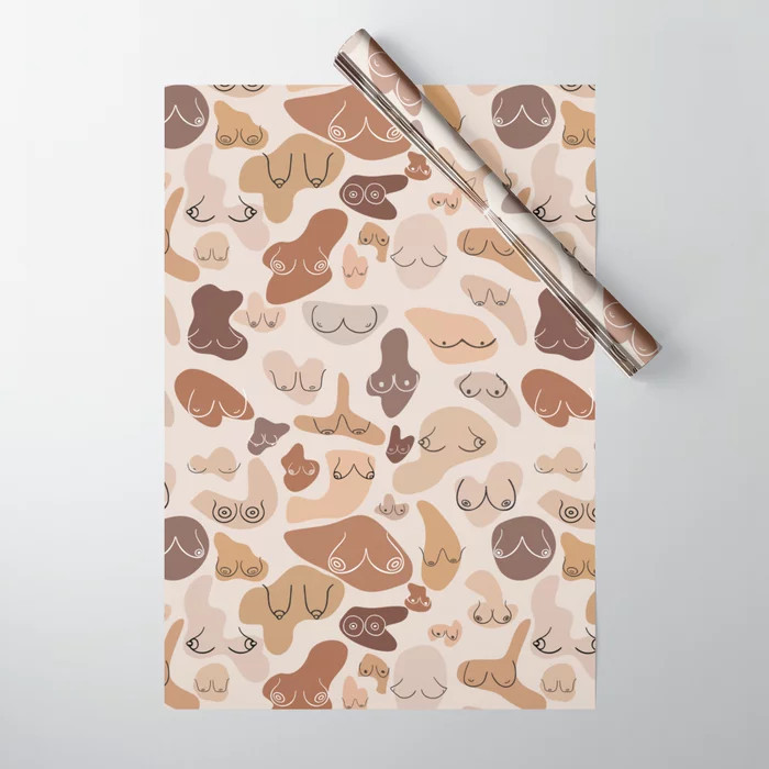 Boobs Feminine Aesthetic Art Wrapping Paper | Society6
