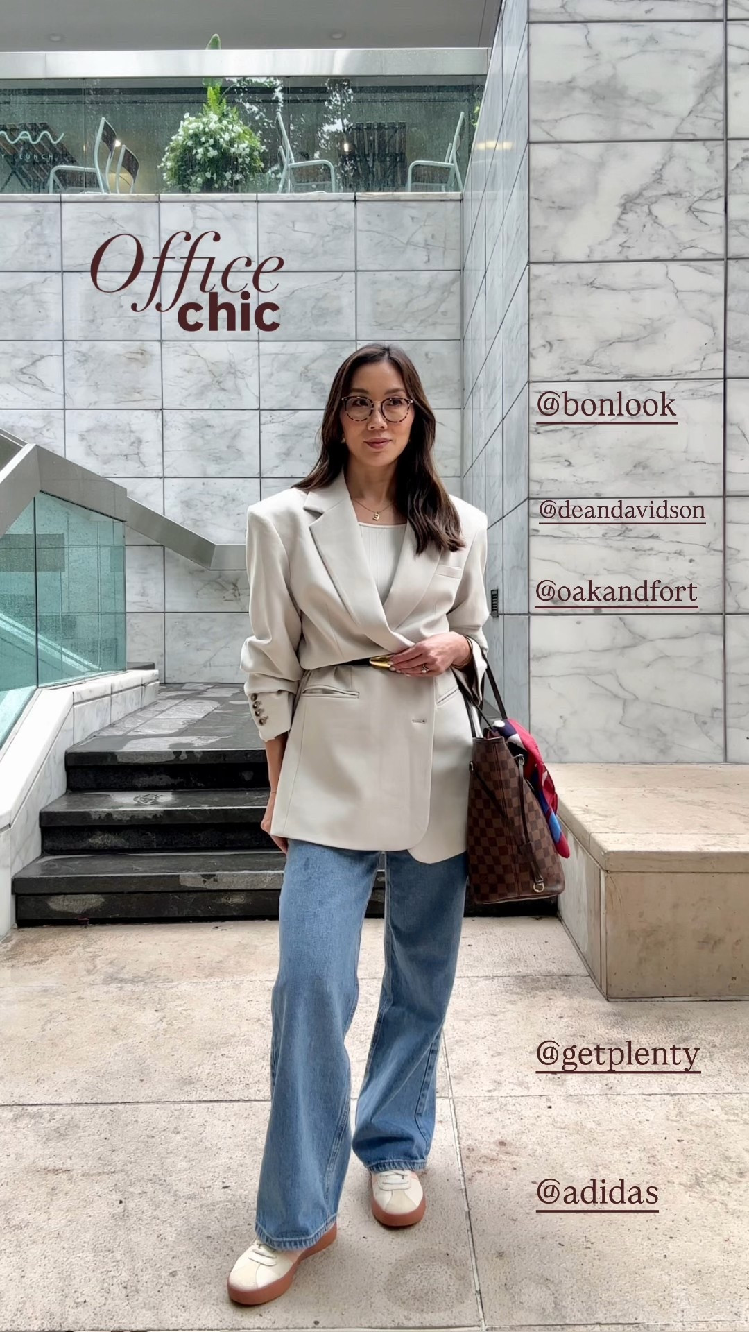 Casual office chic OOTD that still feels polished ✨

styled an oversized light beige blazer, belted at the waist, with wide-leg jeans and classic Adidas sneakers. It’s the perfect mix of relaxed everyday style and capsule wardrobe staples that make getting dressed simple.
This outfit works for the office, coffee runs, or weekend plans — easy, elevated, and timeless.



#LTKxMadewell #LTKPetite #LTKWorkwear