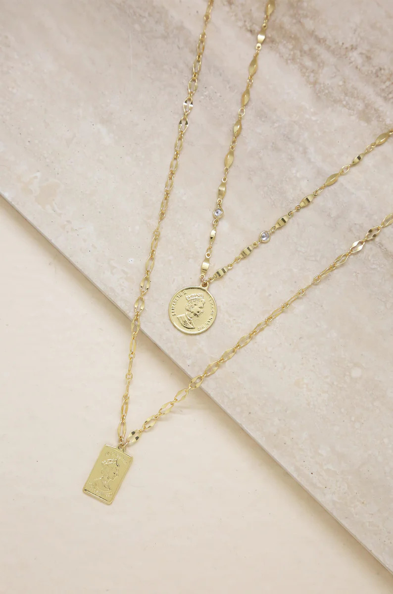 Medallions of Mine Layered Coin Necklace Set | Ettika