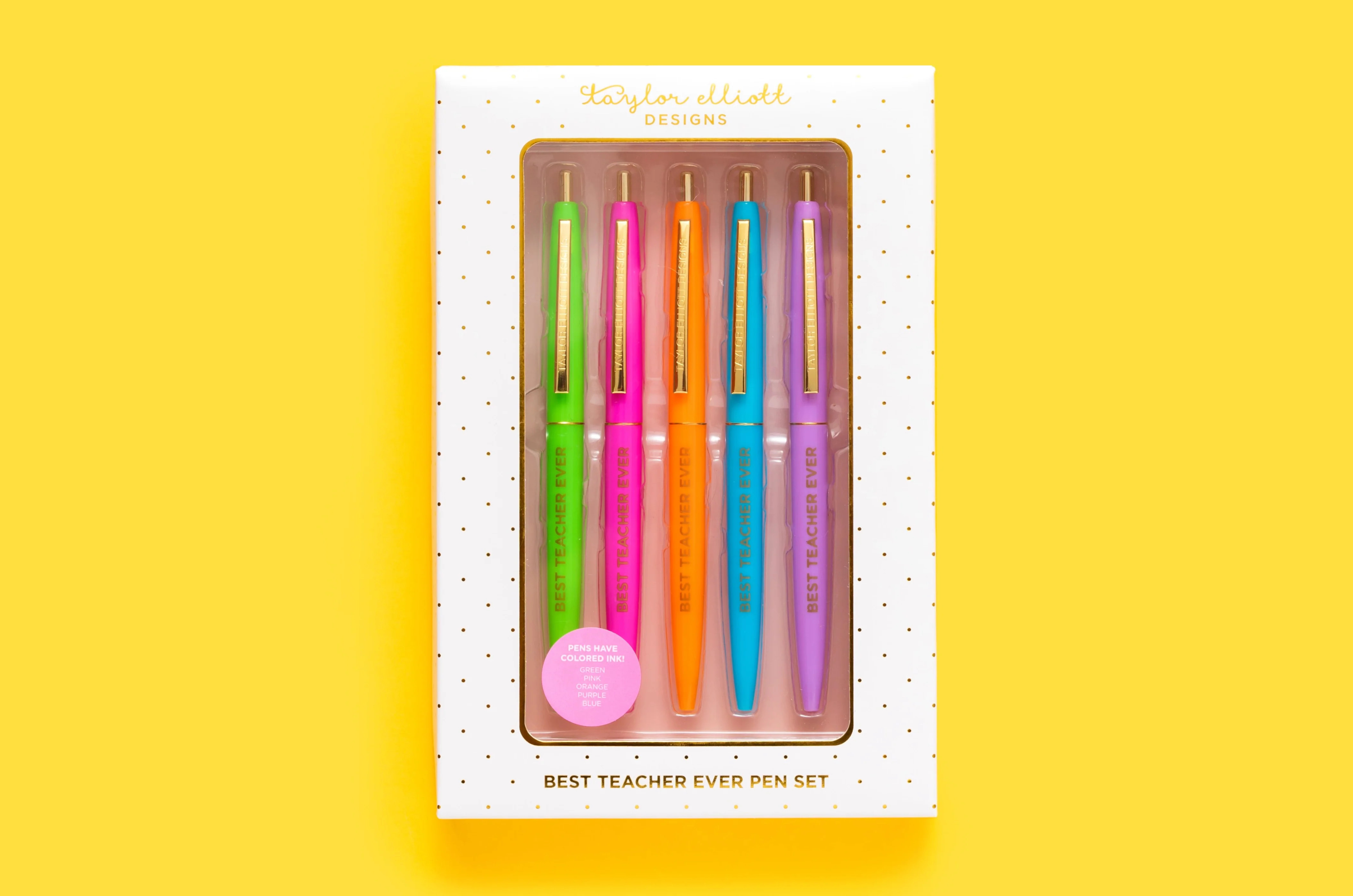 Best Teacher Ever Pen Set | Taylor Elliott Designs