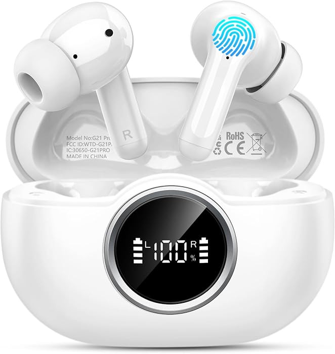 Bluetooth 5.4 Earbuds, 2026 Bass-3.0 Wireless Headphones 3D-Stereo Ear Buds, 4 ENC Noise Cancelli... | Amazon (US)