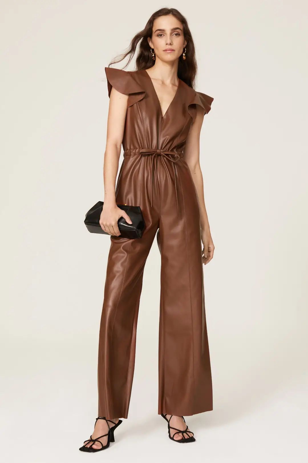 Kaydie Faux Leather Jumpsuit | Rent the Runway