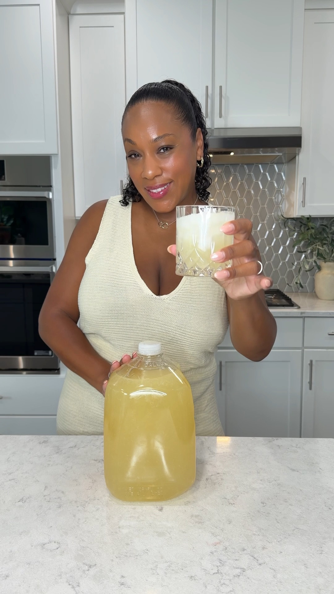 This Coconut Margarita only has four ingredients and is so easy to batch for your next pool day, beach day, or summer get-together! 🥥🍹

Gallon Batch (Serves 15–16):
	• 1 gallon regular Chick-fil-A Lemonade
	• Remove 5 cups of lemonade
	• 1 bottle (750 mL) 1800 Coconut Tequila
	• 1 cup Grand Marnier
	• ½ cup freshly squeezed lime juice
	
Remove 5 cups of lemonade from the gallon jug. Add the remaining ingredients directly to the jug, shake well, and serve over ice!

#LTKfoodie #LTKHome #LTKmomlife