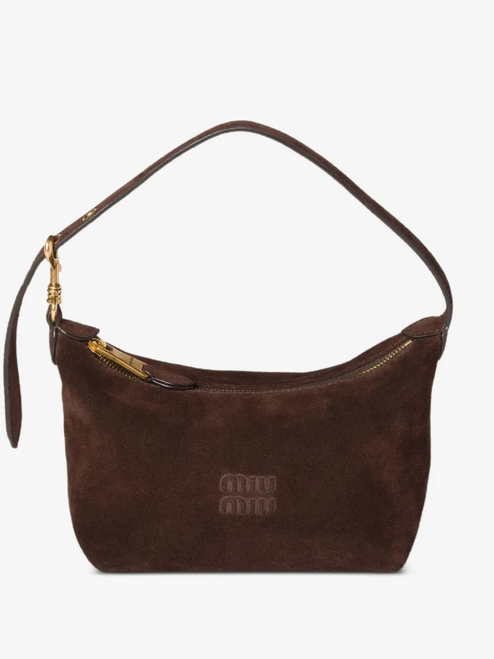 Miu Miu suede shoulder bag - Brown | Farfetch Global