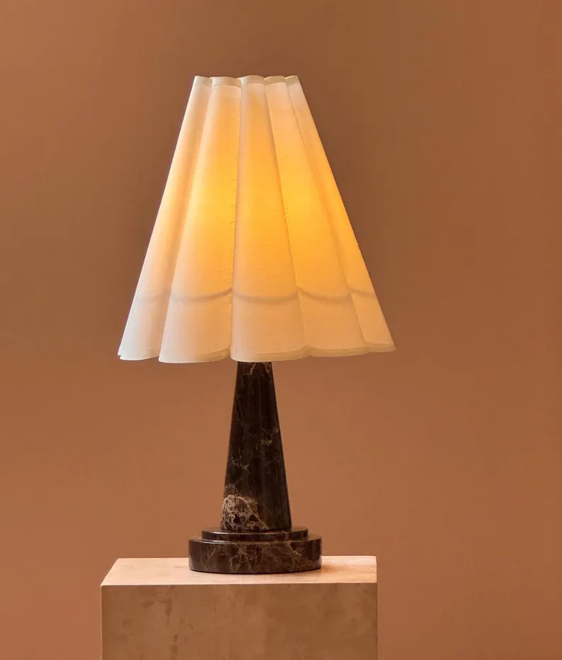 Handmade Nero Portoro Marble Lamp: Small Chic Table Lamp - Etsy | Etsy (Global)