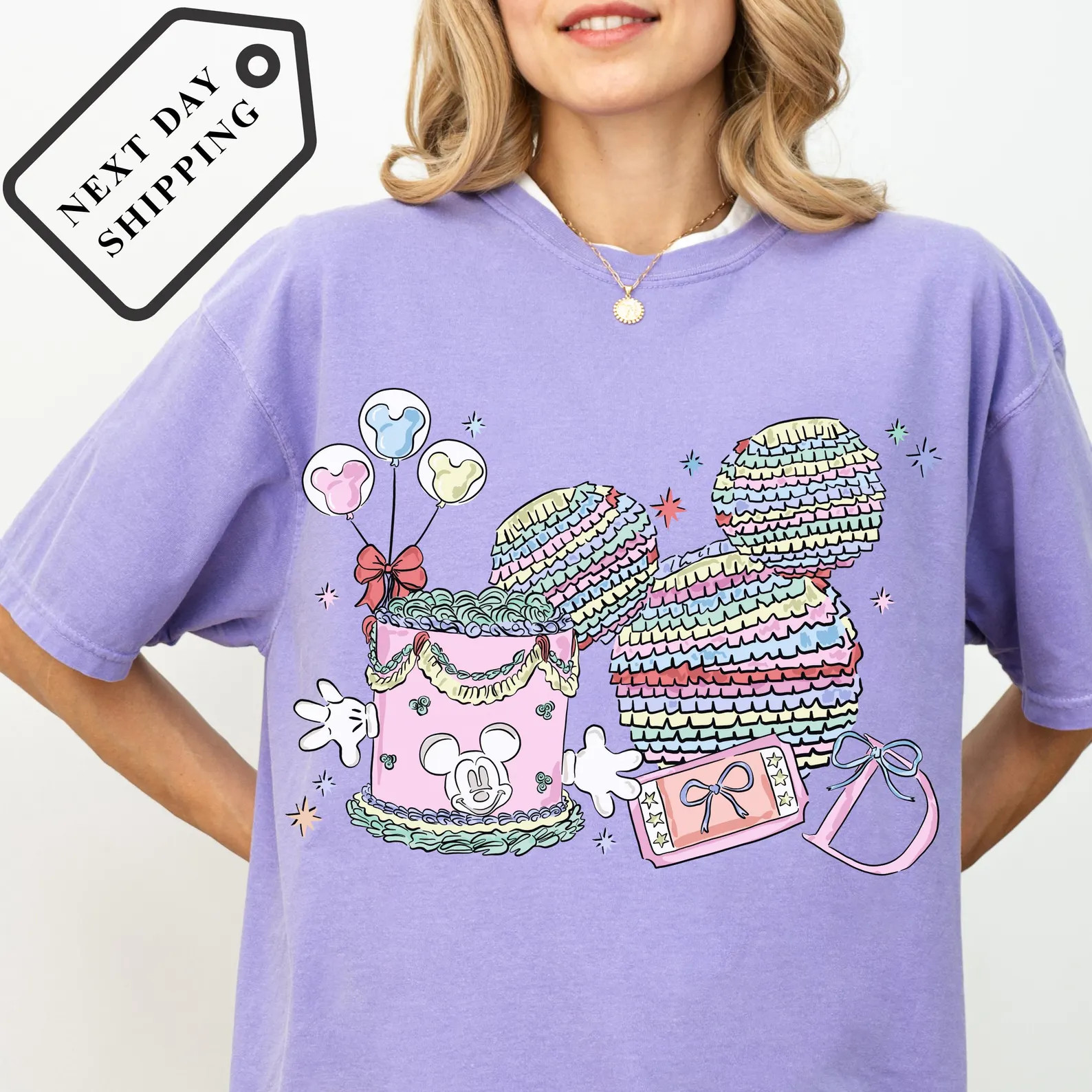Comfort Colors® Disney Birthday Girl Shirt, Pastel Coquette Mickey Cake Tee, Cute Disney Party T... | Etsy (Global)