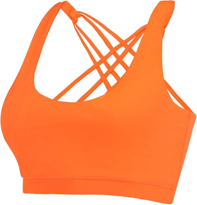 EILYEE Women High Impact Sports Bra Criss Cross Back Padded Bra Workout Fitness Sports Yoga Bras | Amazon (US)