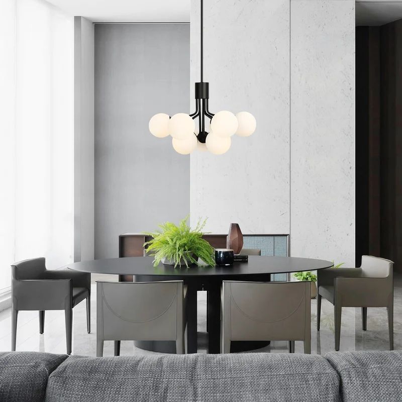 Wyatt 9 - Light Sputnik Modern Linear Chandelier with No Secondary Or Accent Material Accents | Wayfair North America