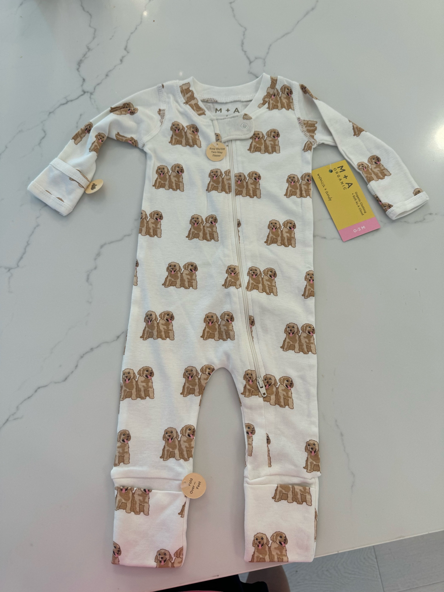 Golden retriever baby onesie from Walmart 