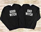 Good Witch/Bad Witch Duo Sweatshirt, Halloween Sweater, Halloween Duo, Best Friends Witch Sweater, M | Amazon (US)