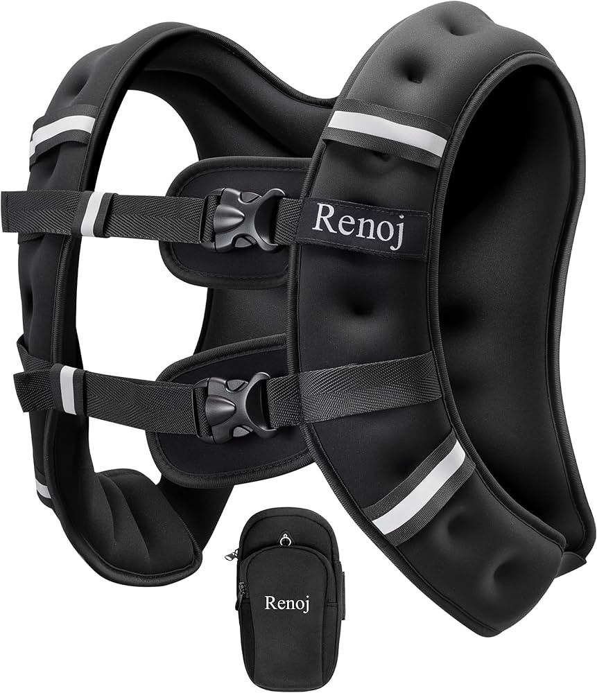 Renoj Weighted Vest for Women Men: Available in 6lb/8lb/10lb/11lb/12lb/14lb/16lb/20lb Fixed Weigh... | Amazon (US)