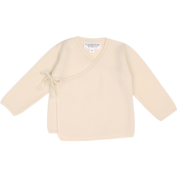 Cashmere Wrap Cardigan Pure Beige | Maisonette