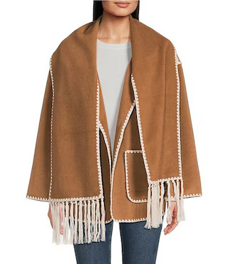 SASSO + SMYTH Stitch Edge Jacket Scarf Set | Dillard's | Dillard's