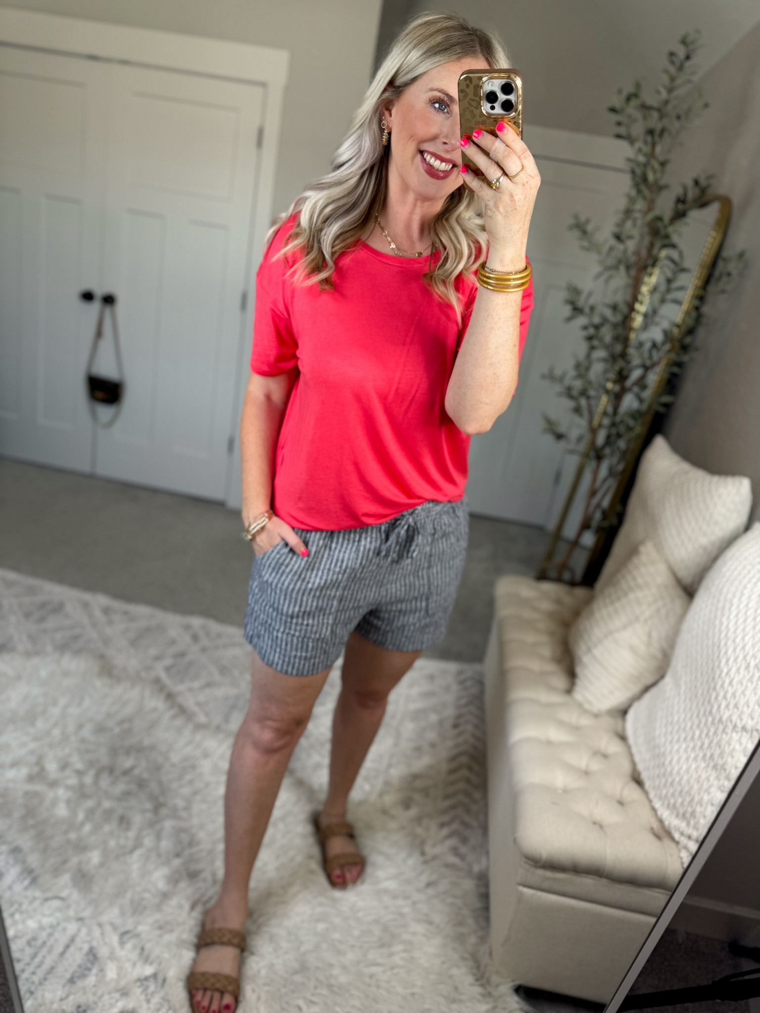 Daily try on, Walmart outfit, Walmart fashion, Walmart try on, time and tru, tunic tee, linen shorts 

Medium in both 

#LTKStyleTip #LTKFindsUnder50 #LTKxWalmart