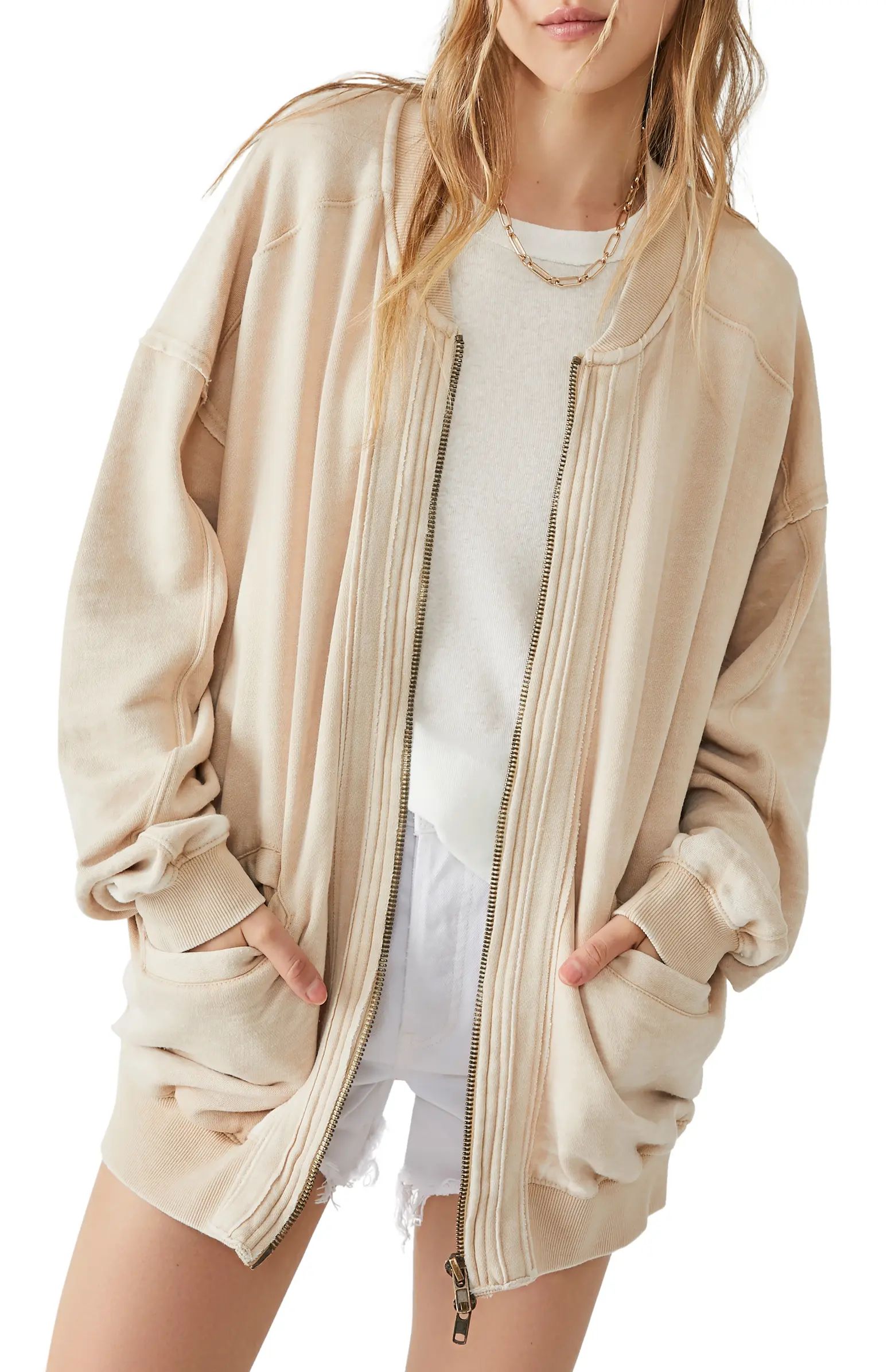 Free People Robby Cotton Blend Bomber Jacket | Nordstrom | Nordstrom