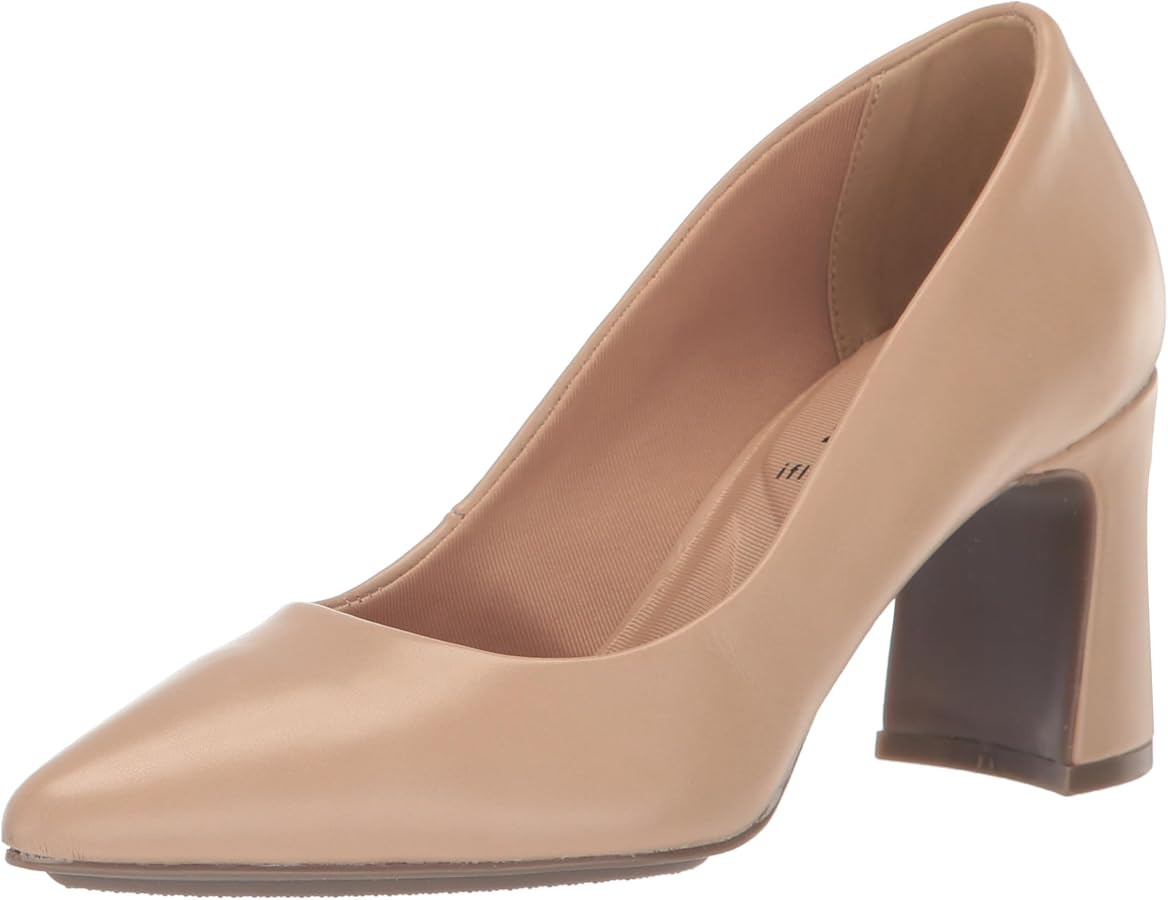 Anne Klein Womens Benedette Padded Insole Faux Leather Pumps | Amazon (US)