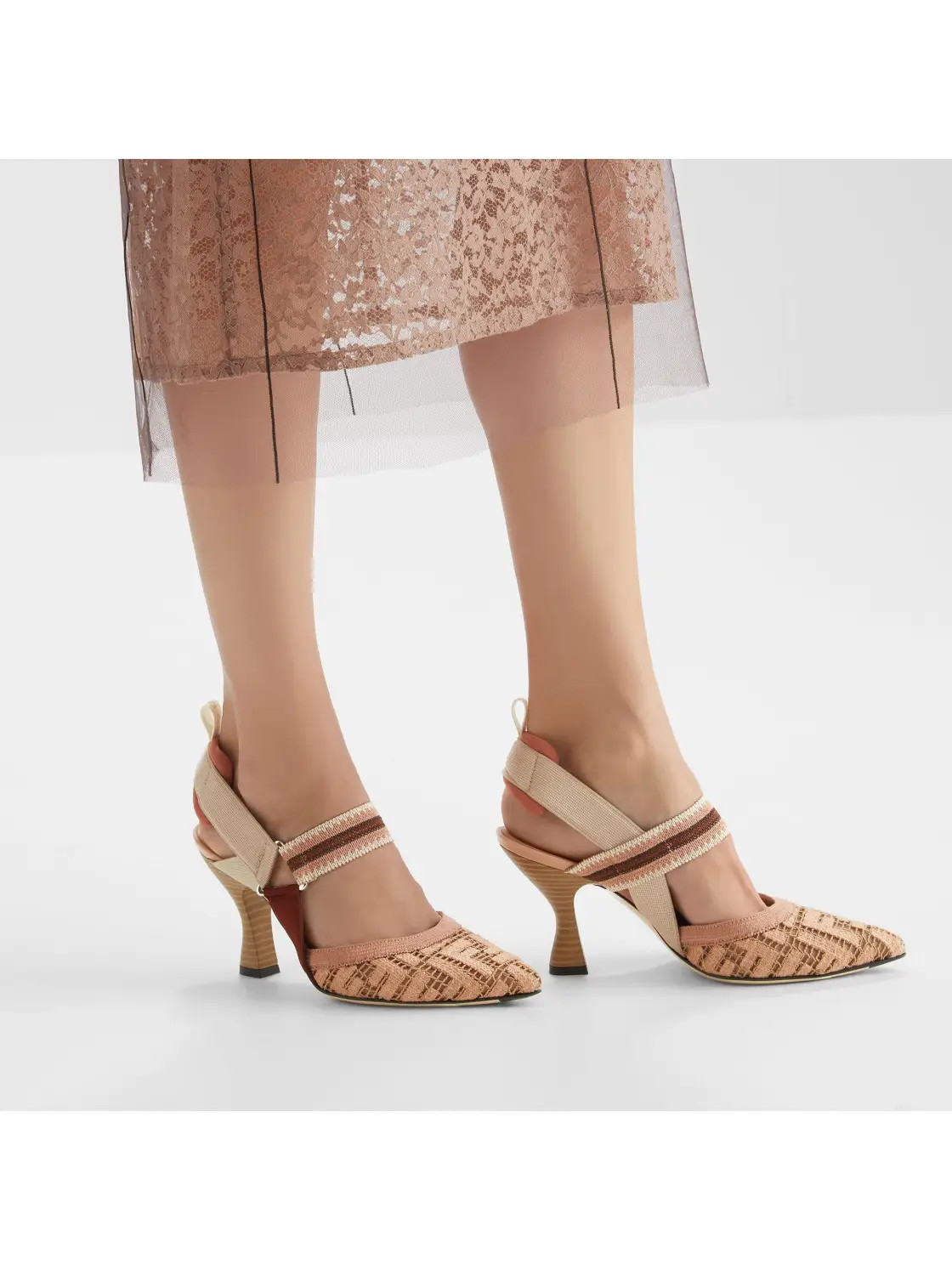 Fendi Pointed Toe Slingback Pumps | Senser US