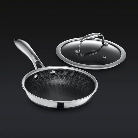 7" Hybrid Fry Pan with Lid | HexClad Cookware (US)