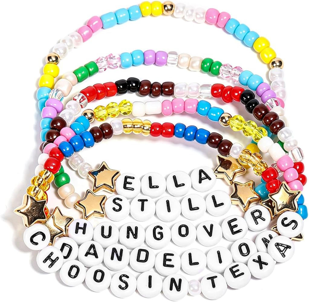 AICase for Ella langley Merch Gifts Inspired Bracelets 5 Pcs Stackable Stretch Beaded Friendship ... | Amazon (US)