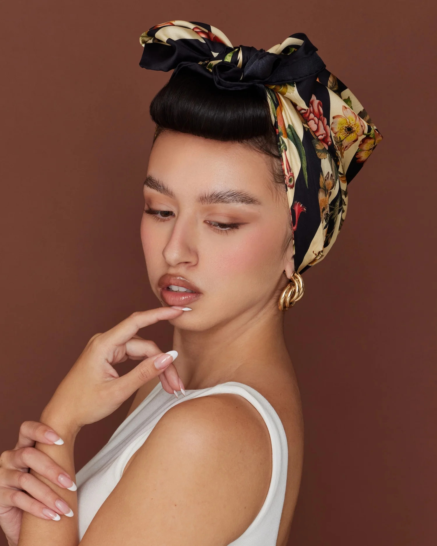 Vintage Collection Striped Silk Scarf | Overnight Blowout